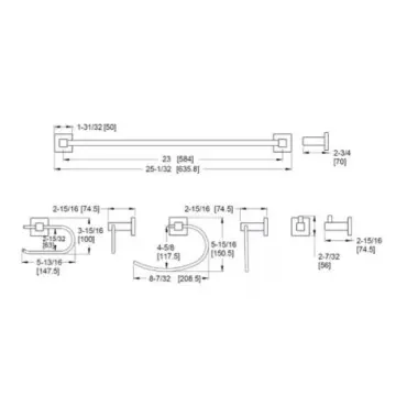 Juego de Accesorios 4 Piezas Pfister Btbpfs4c Lainz Cromo