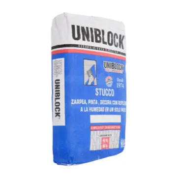 Estuco Unibkock 40 Kilogramos 30448 Blanco