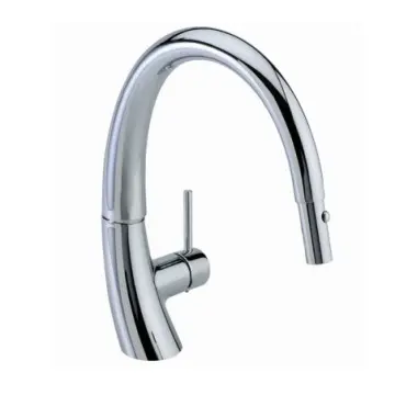 Monomando Curvo Para Fregadero Con Cabezal Retráctil Helvex E-307 Cromo