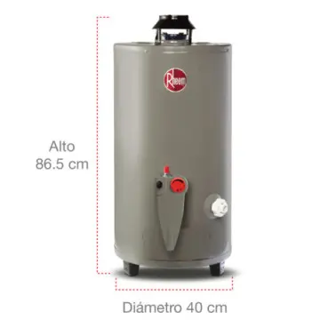 Calentador Para Agua de Deposito Rheem Todo Terreno 3g/48l Gas LP 29v13hr/692210 Gris