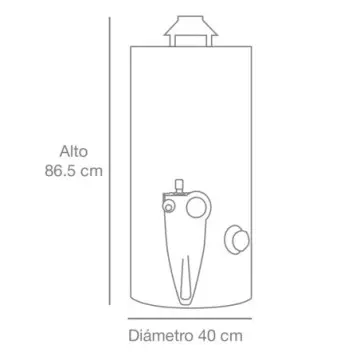 Calentador Para Agua de Deposito Rheem Todo Terreno 3g/48l Gas LP 29v13hr/692210 Gris