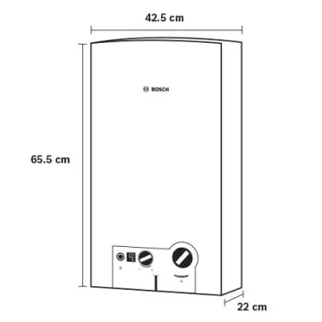 Calentador Para Agua Instantáneo Bosch Minimaxx 16 Litros Gas Natural 7703331723 Blanco