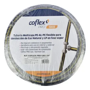 Tubo Flex Gas Coflex  Pe-al-pe 3/8(10mm) Tg-d0l100-cc Negro