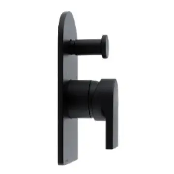 Monomando Para Regadera Con Desviador Urrea Jym 9441jm.2 Negro Mate