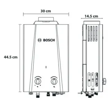 Calentador Para Agua Instantaneo Bosch Eco 6L Para Gas Natural 7736505281 Blanco