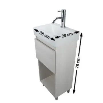 Tocador Basic A Piso 38x29x80 C/lav 1 Perf Tabaco Vlmx