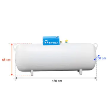 Tanque Estacionario Tatsa Horizontal de 500 Litros Blanco