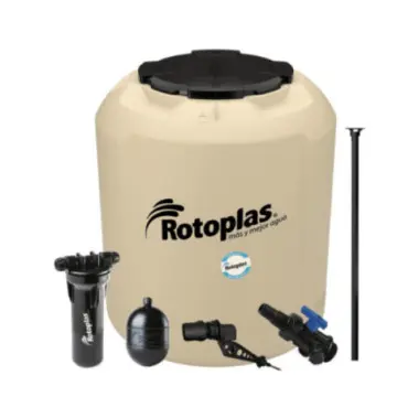 Tinaco Plus Rotoplas de 800l. Equipado Con Filtro Y Accesorios 500471 Beige
