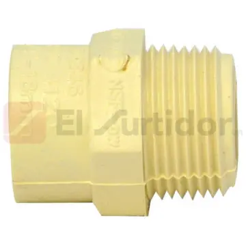Adaptador Macho de Cpvc Durman 19 Beige O Azul