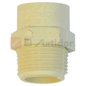 Adaptador Macho de Cpvc Durman 19 Beige O Azul