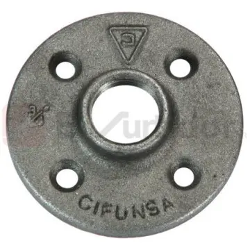 Flange de Piso Negra de 19