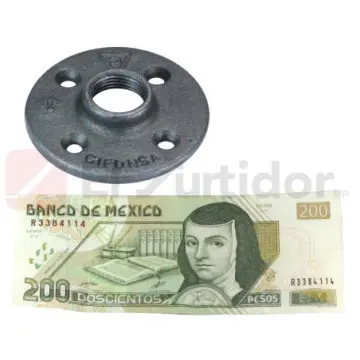 Flange de Piso Negra de 19