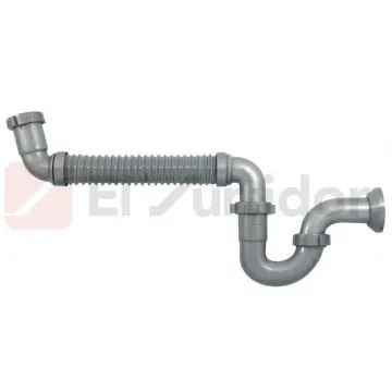 Céspol Flexible Con Trampa Coflex Tf-100 Para Fregadero O Lavabo Gris