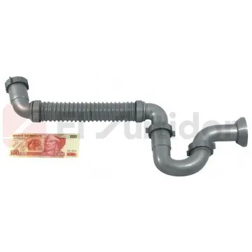 Céspol Flexible Con Trampa Coflex Tf-100 Para Fregadero O Lavabo Gris