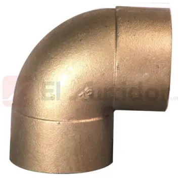 Codo Urrea 75x90 707-90 Cobre