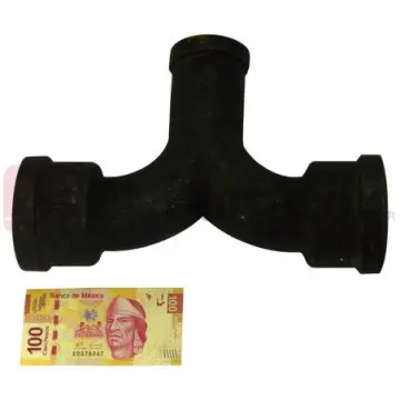 Codo Fofo Con Salida Doble Tisa 51x90 Negro