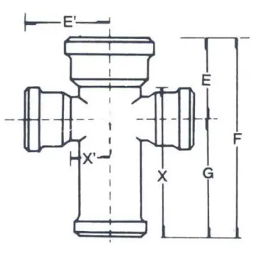 Cruz Fofo Tisa de 100x51 mm Negro