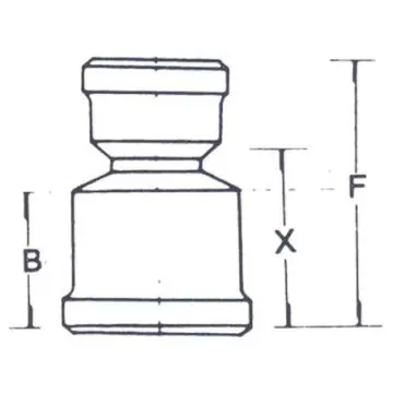Reducción Fofo Tisa 150x100 mm Negro