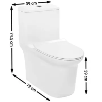Sanitario Urrea Quadro II Tz2051a021 4.8 Litros Con Asiento 1 Pieza Blanco