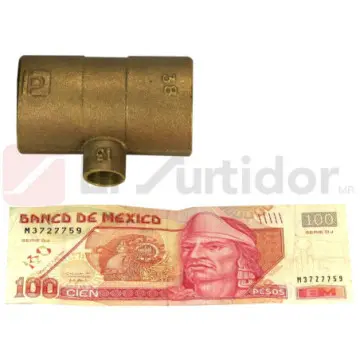Tee Reducción de Cobre Urrea 38x38x13mm 711-r