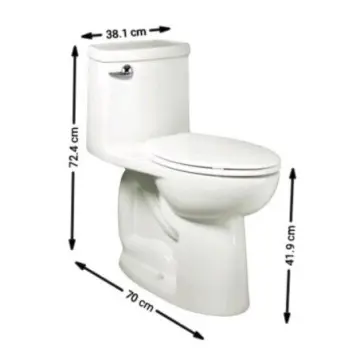 Sanitario American Standard Spacesaver 2568128.020 4.8 Litros Con Asiento 1 Pieza Elongado Blanco