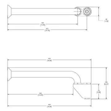 Céspol Para Lavabo Helvex 40cm Con Registro Tv-016-40-dn Duna
