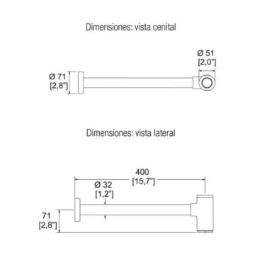 Céspol Para Lavabo Helvex 40cm  Tv-017-40-dn Duna
