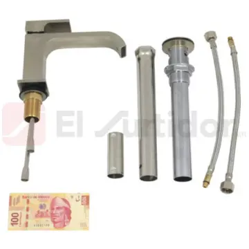 Monomando Para Lavabo Helvex Ep-905-s Vértika Con Contra de Push Satín