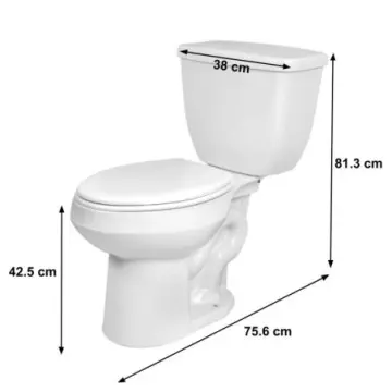 Sanitario Corona Kenzo 5636021 Dos Piezas Con Asiento Elongado Blanco