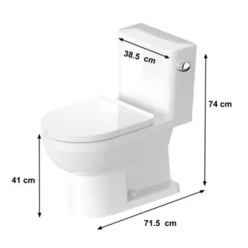 Sanitario Duravit Durastyle Ds21950220 1 Pieza Con Asiento Blanco