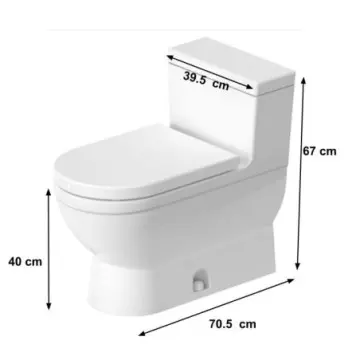 Sanitario Duravit Starck 3 Sst32120010215 Con Asiento Blanco