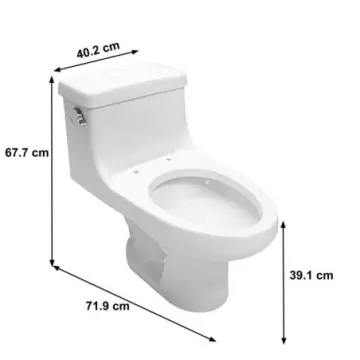 Sanitario Cato Ava 320851611 4.8 Litros Con Asiento 1 Pieza Blanco