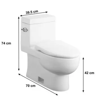 Sanitario Villeroy And Boch Architectura 1 Pieza 4.8 Litros 5697 Con Asiento Blanco