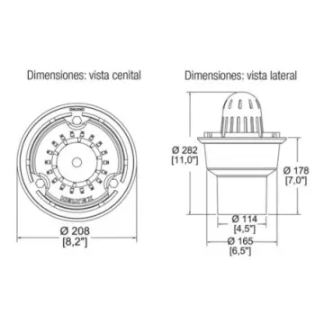 Coladera de Cúpula Helvex 444 Negro