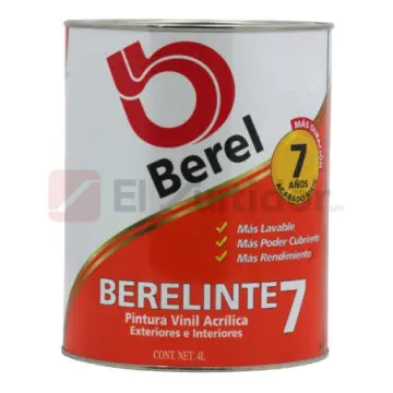 Pintura Berelinte Berel 840-5 Galón de 4 Litros Rojo Sultana