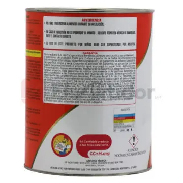 Pintura Berelinte Berel 840-5 Galón de 4 Litros Rojo Sultana