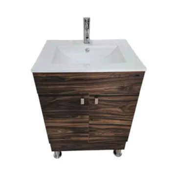 Gabinete Guinea Parota Oscuro Losa Blanca 80x45 Cm