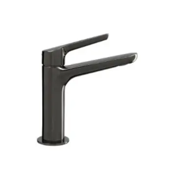 Monomando Corto Para Lavabo Urrea Medameda 9461md.12 Metal Black