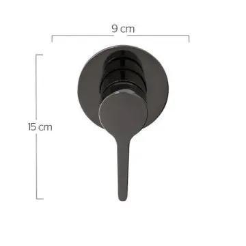 Monomando Para Tina / Regadera Urrea Medameda 9464md.12 Metal Black