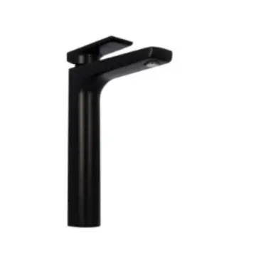 Monomando Alto Para Lavabo Urrea Quadro 2 9457qu.2 Negro Mate
