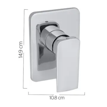 Monomando Para Tina / Regadera Urrea Quadro 2 9458qu Cromo