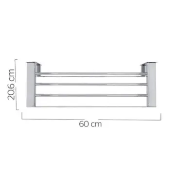 Repisa Para Toallas Urrea Quadro 2 Qu.10 Cromo