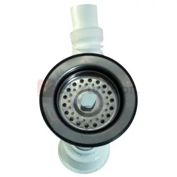 Céspol Flexible Con Bote Grande Y Contracanasta Para Fregadero Fleximatic 3500 Blanco