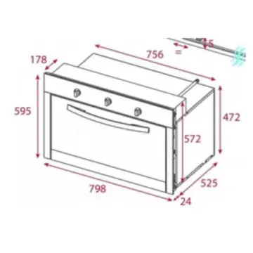 Horno de Gas Teka Convección Hlf 824g 41596005 Negro