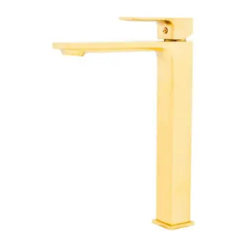 Monomando Alto Para Lavabo Tecnobath Row Tb43.031bg Gold Brush