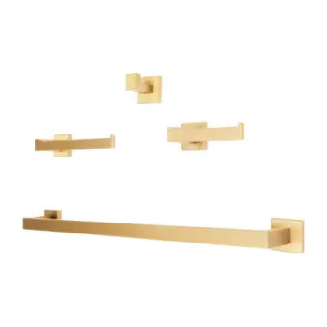 Juego de Accesorios 4piezas Tecnobath Row Tb43.030bg Gold Brush