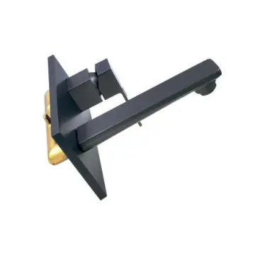 Monomando A Pared Para Lavabo Tecnobath Row Tb42.021gm  Gun Metal