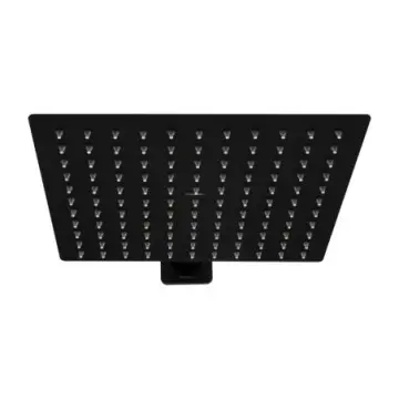 Regadera Cuadrada Con Brazo Tecnobath Tb41.902 Negro