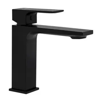 Monomando Corto Para Lavabo Tecnobath Row Tb41.011 Negro