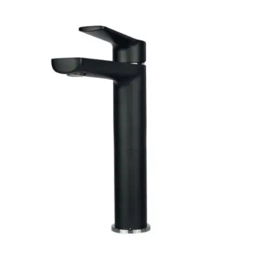 Monomando Alto Para Lavabo Tecnobath Lucent Tb13.031 Negro/cromo
